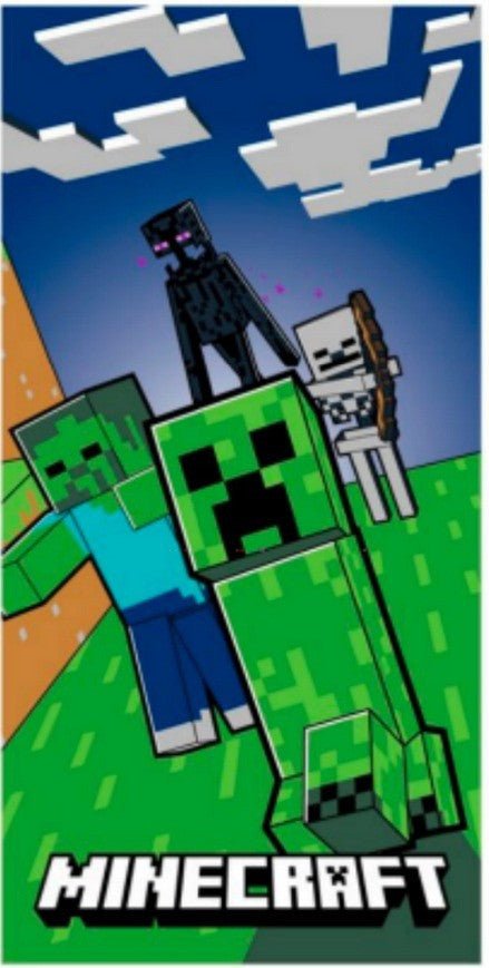 Minecraft Danger Zone ( ) Badetuch für Kinder aus Polyester – 70 × 140 cm