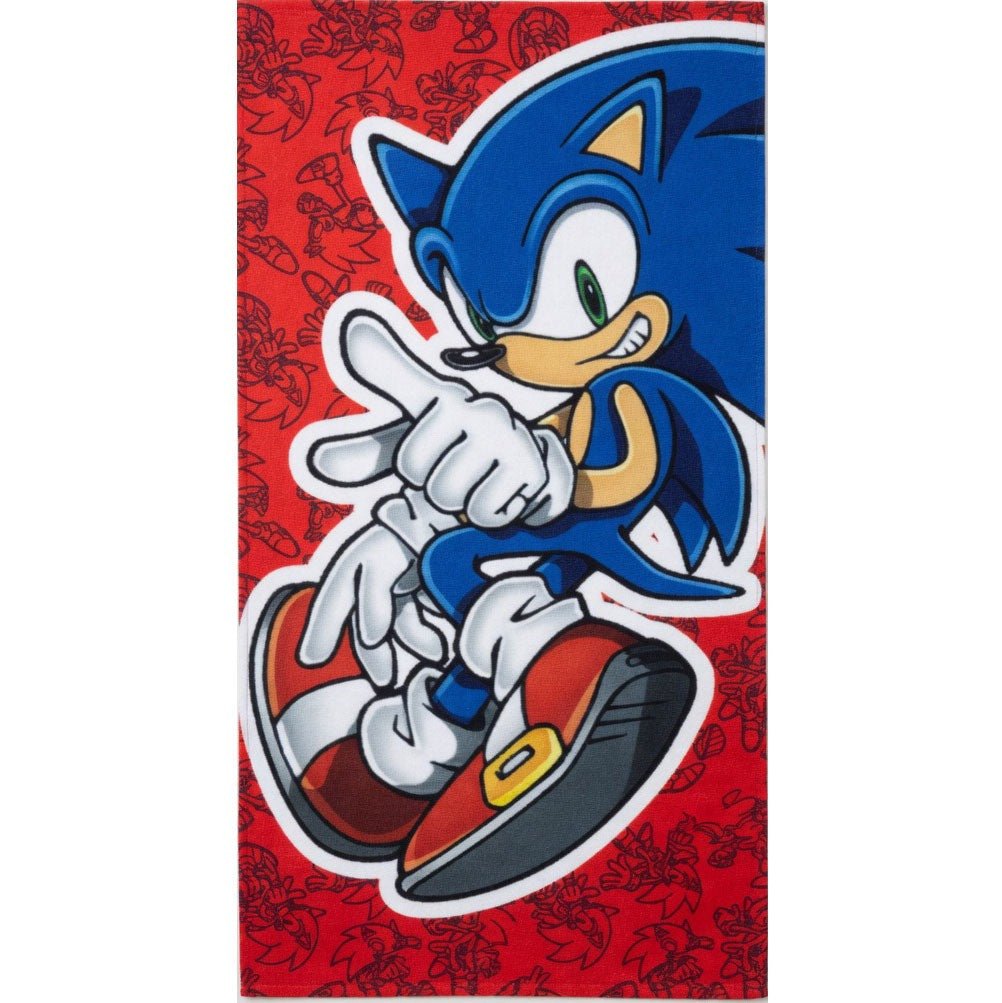 Sonic the Hedgehog Velocity Mode , (Fast Dry) Badetuch für Kinder aus Polyester – 70 × 140 cm