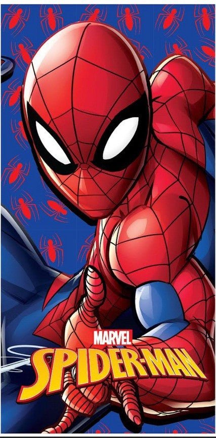 Spiderman Web Strike , ( ) Badetuch für Kinder aus Polyester – 70 × 140 cm