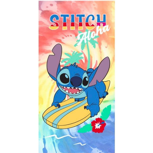 Disney Lilo and Stitch Ocean Riders Ocean Ride, ( ) Kids Polyester Beach Towel – 70 x 140 cm