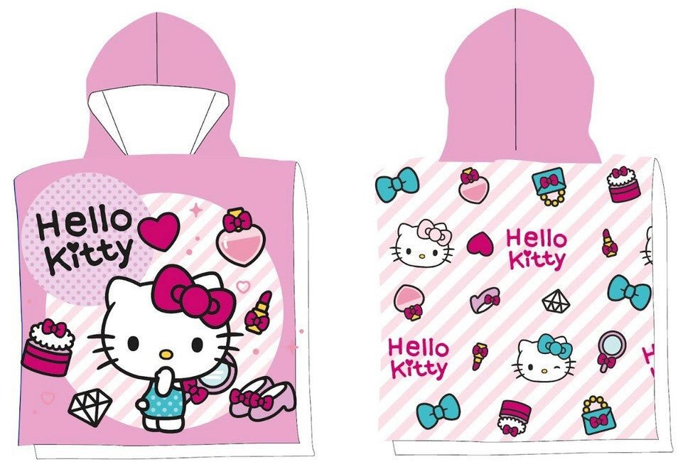 Hello Kitty Fashion (Fast Dry) Badeponcho für Kinder aus Polyester – 50 × 100 cm
