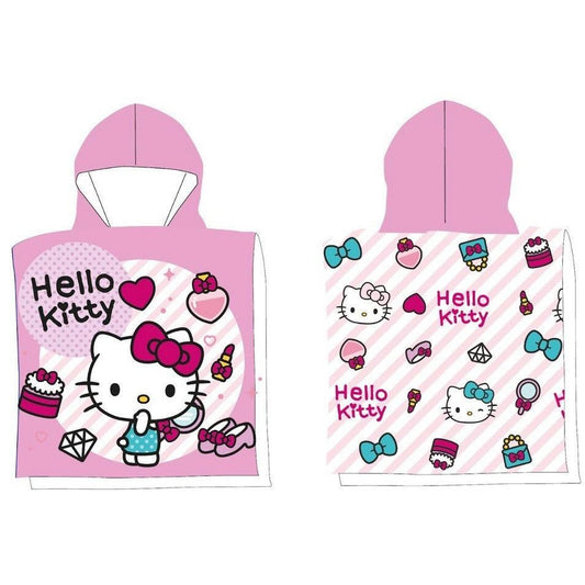Hello Kitty Fashion (Fast Dry) Badeponcho für Kinder aus Polyester – 50 × 100 cm