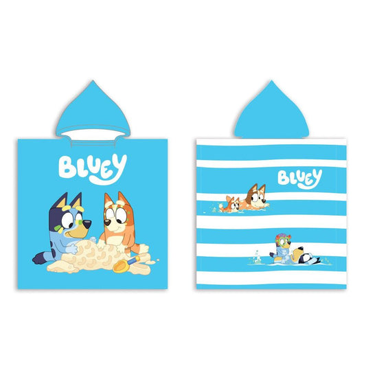Bluey Sandy Fun ( ) Badeponcho für Kinder aus Polyester – 50 × 100 cm