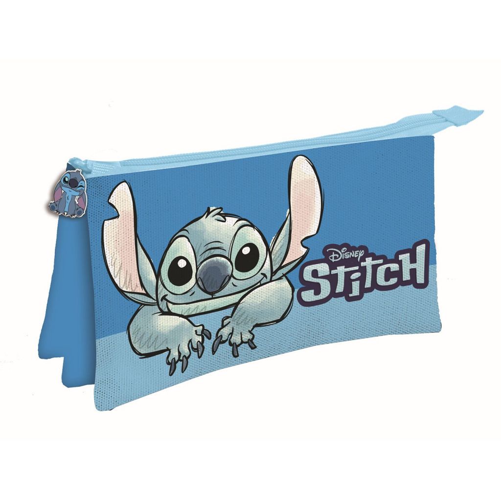 Disney Lilo und Stitch Smile mit 3 Fächern Federmäppchen für Kinder – 22 x 14 cm