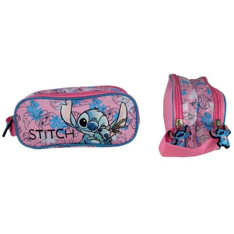 Disney Lilo and Stitch Doll with 2 Compartment Pencil Case for Kids - 23 x 10 x 6 cm