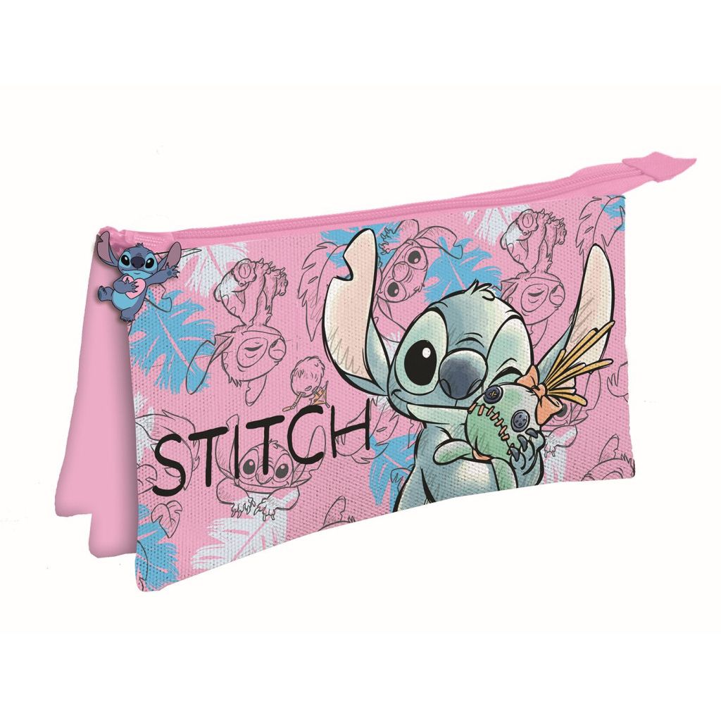 Disney Lilo et Stitch Poupée avec Trousse à 3 Compartiments pour Enfants – 22 x 14 cm