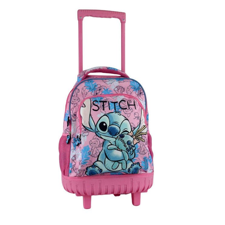 Disney Lilo und Stitch Doll Premium Roll-Rucksack, Tasche 44 cm Schultasche mit Rollen für Kinder – 44 × 33 × 22 cm