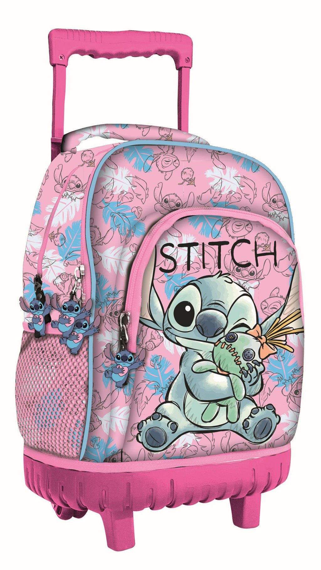 Disney Lilo und Stitch Doll Premium Roll-Rucksack, Tasche 44 cm Schultasche mit Rollen für Kinder – 44 × 33 × 22 cm
