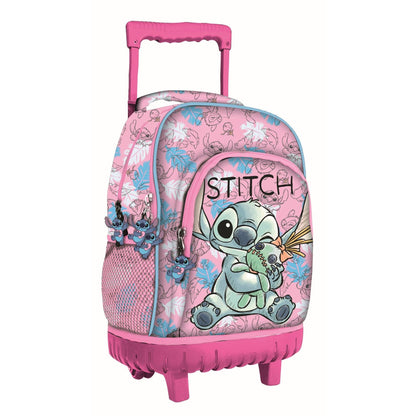 Disney Lilo und Stitch Doll Premium Roll-Rucksack, Tasche 44 cm Schultasche mit Rollen für Kinder – 44 × 33 × 22 cm