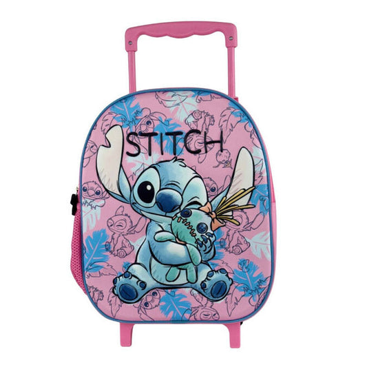 Disney Lilo and Stitch Doll Rolling Kindergarten Backpack for Kids – 32 x 26 x 11 cm