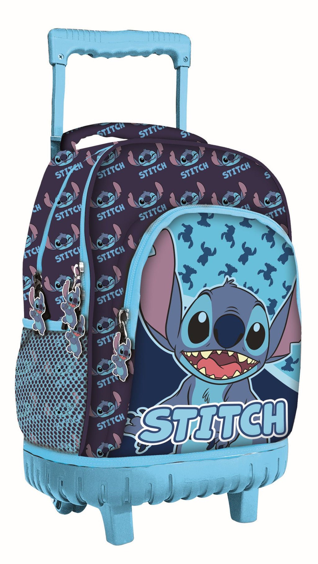 Disney Lilo und Stitch Abstract Premium rollender , Tasche 44 cm Schultasche mit Rollen für Kinder – 44 × 33 × 22 cm