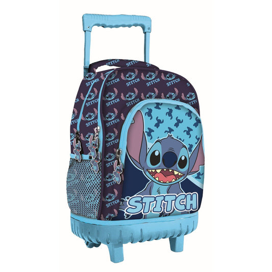 Disney Lilo und Stitch Abstract Premium rollender , Tasche 44 cm Schultasche mit Rollen für Kinder – 44 × 33 × 22 cm