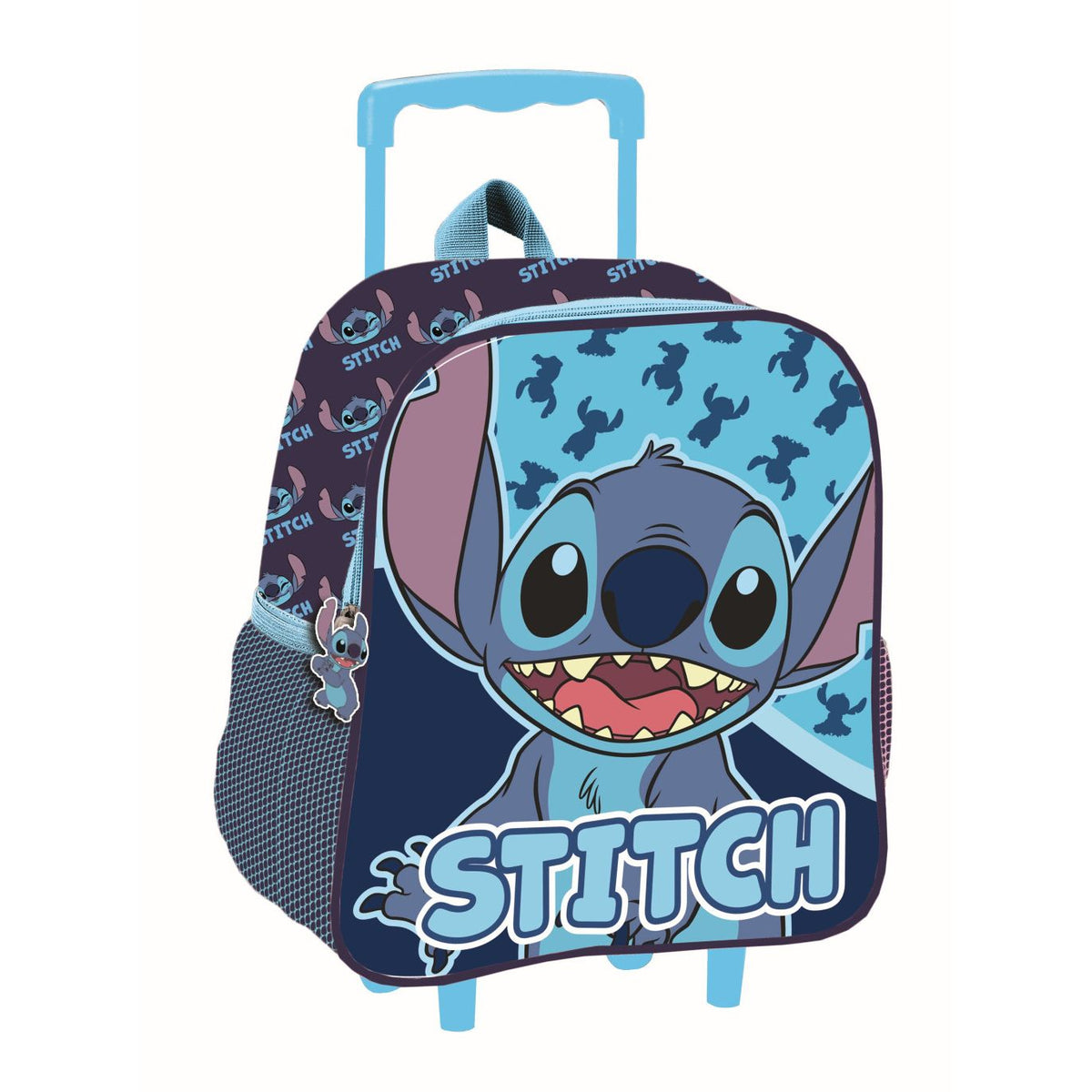 Disney Lilo und Stitch Abstract rollender Kindergarten Kindergartenrucksack für Kinder – 32 x 26 x 11 cm