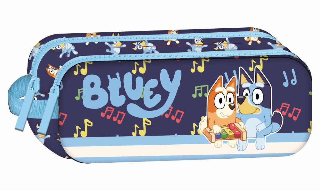 Bluey Dreams mit 2 Fächern Federmäppchen für Kinder – 23 x 10 x 6 cm
