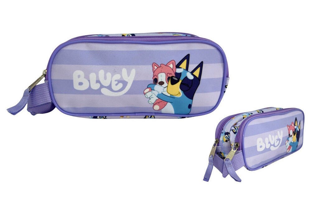 Bluey Puppy mit 2 Fächern Federmäppchen für Kinder – 23 x 10 x 6 cm