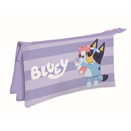 Bluey Puppy 3-fächiges Federmäppchen für Kinder – 22 x 14 cm