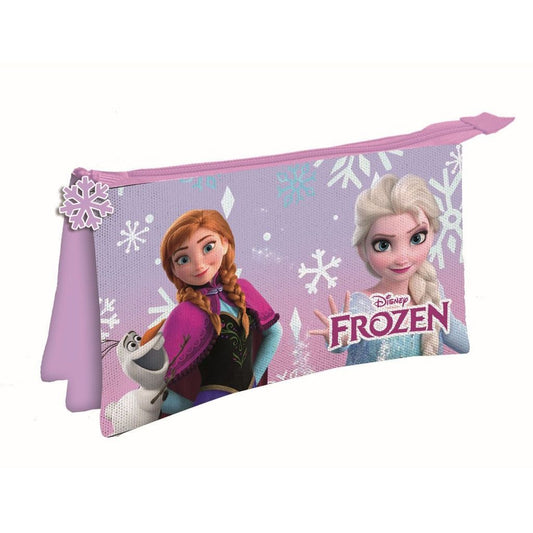 Disney Eiskönigin Winter Magic 3-fächiges Federmäppchen für Kinder – 22 x 14 cm