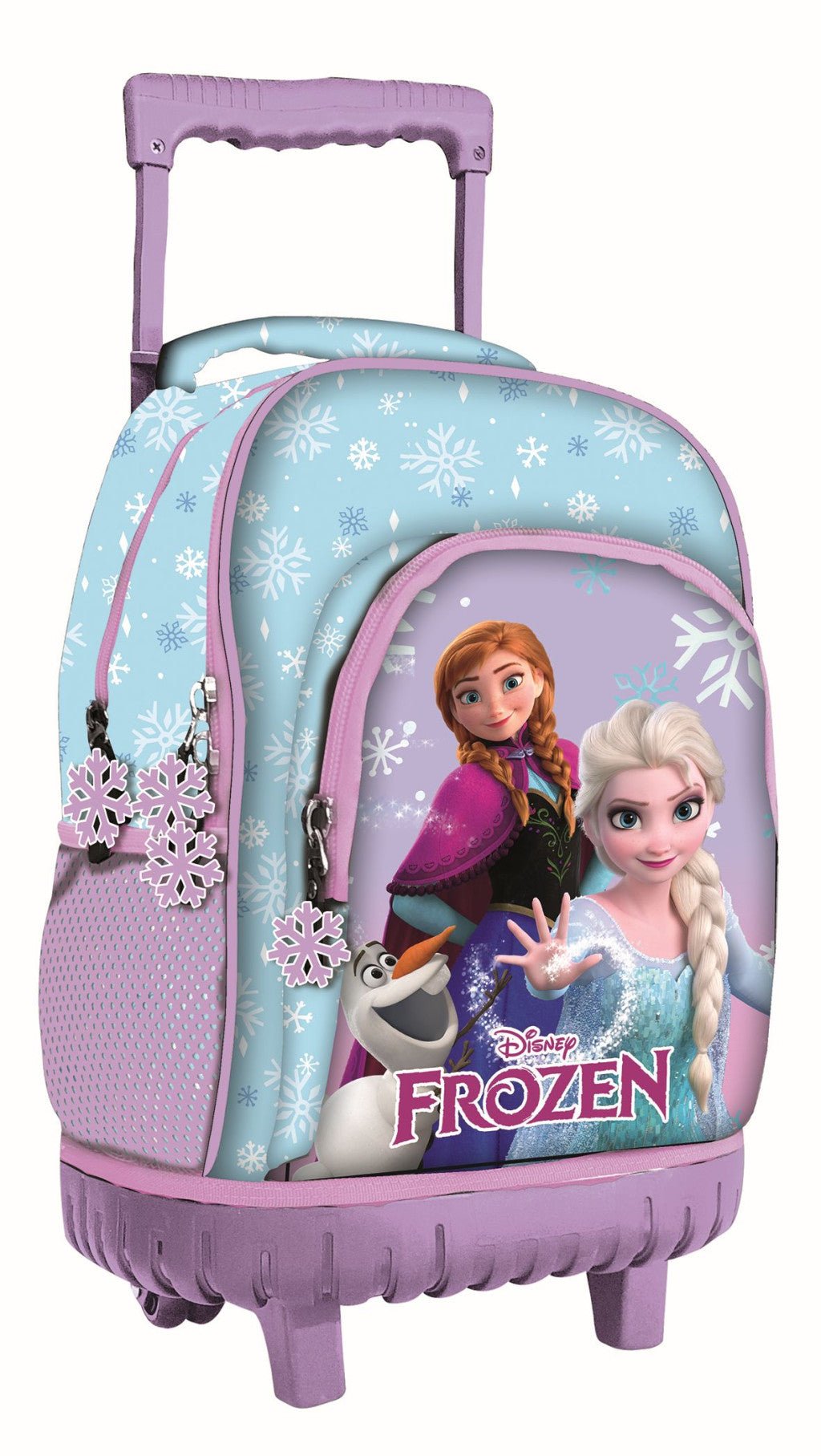 Disney Eiskönigin Winter Magic Premium Rollschulranzen, Tasche 44 cm Schultasche mit Rollen für Kinder – 44 × 33 × 22 cm