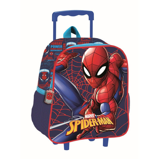 Spiderman Great Power Rollender Kindergartenrucksack für Kinder – 32 x 26 x 11 cm