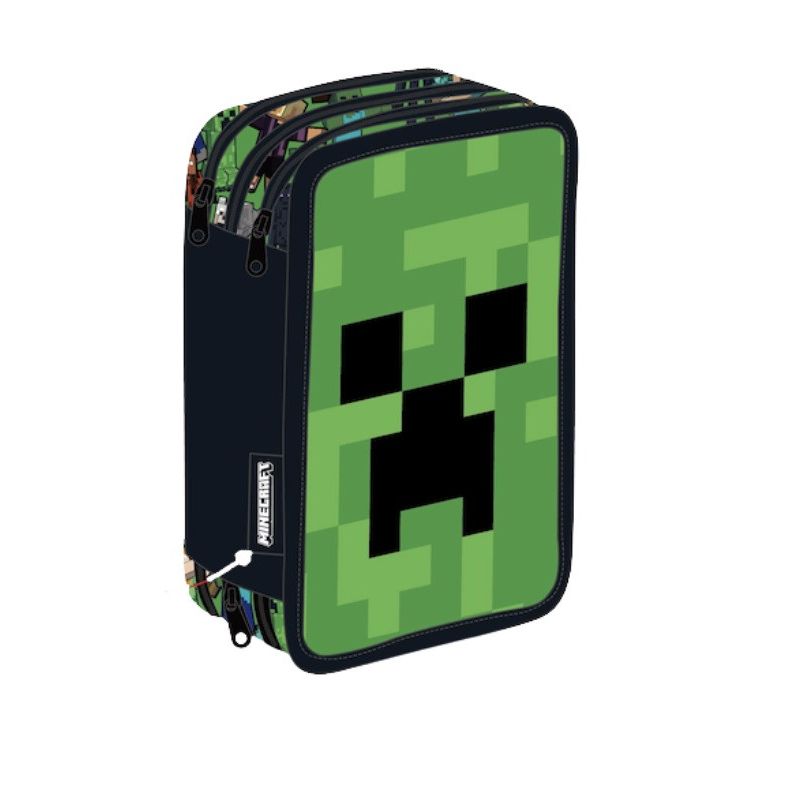 Minecraft Face Federmäppchen für Kinder – 20 x 13,5 x 6,5 cm