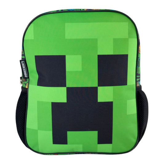 Sac à dos maternelle Minecraft Face pour enfants – 30 x 24 x 8 cm