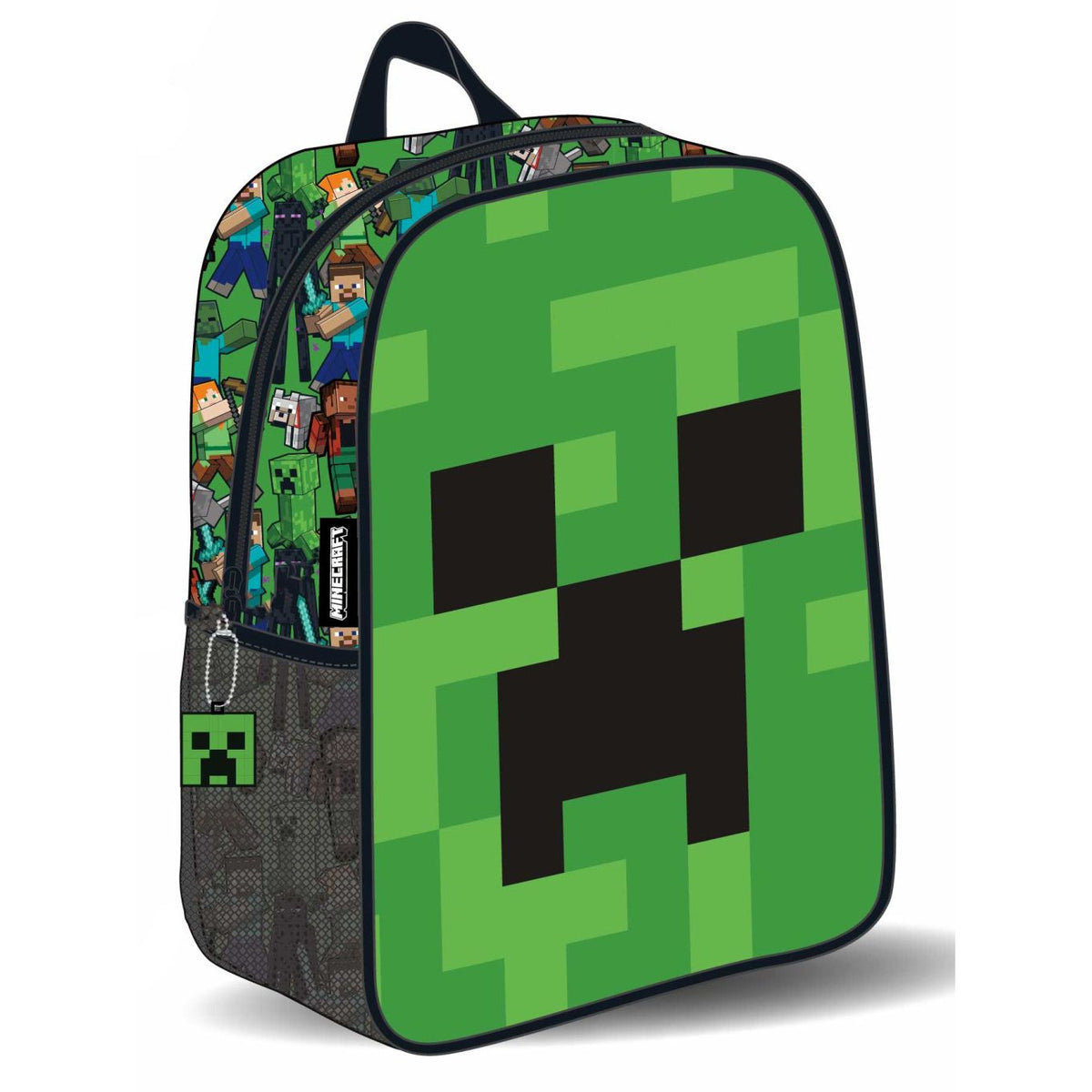 Minecraft Face Kindergartenrucksack für Kinder – 30 x 24 x 8 cm