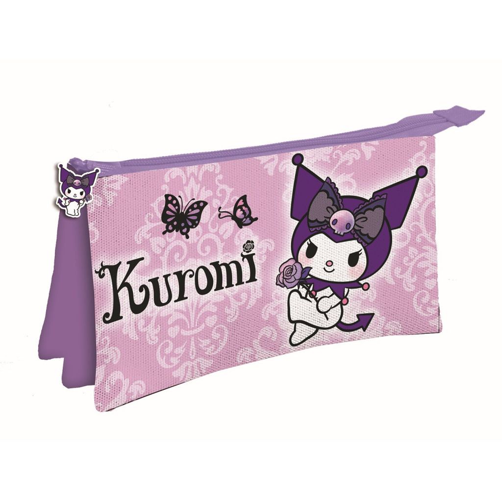 Trousse Hello Kitty Kuromi violette pour enfants – 22 x 14 cm