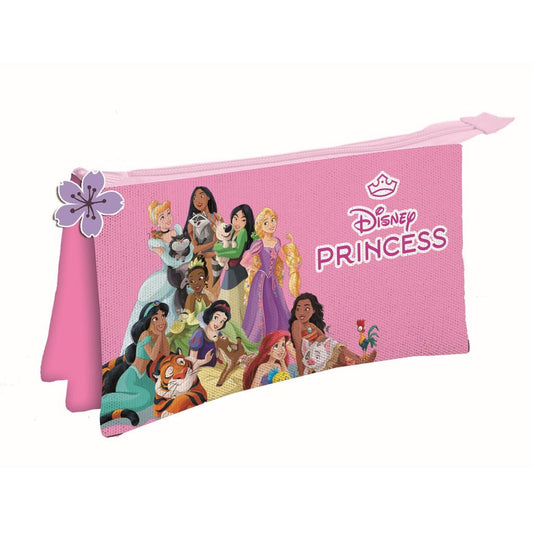 Disney Princess Blossom Triple Pencil Case for Kids – 22 x 14 cm