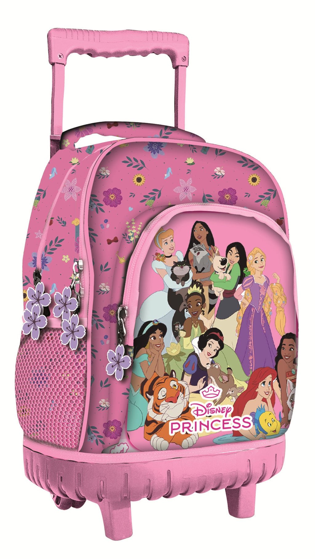 Disney Prinzessin Blossom Premium Rollschultasche, Tasche 44 cm Schultasche mit Rollen für Kinder – 44 × 33 × 22 cm