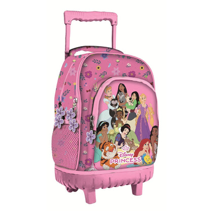 Disney Prinzessin Blossom Premium Rollschultasche, Tasche 44 cm Schultasche mit Rollen für Kinder – 44 × 33 × 22 cm