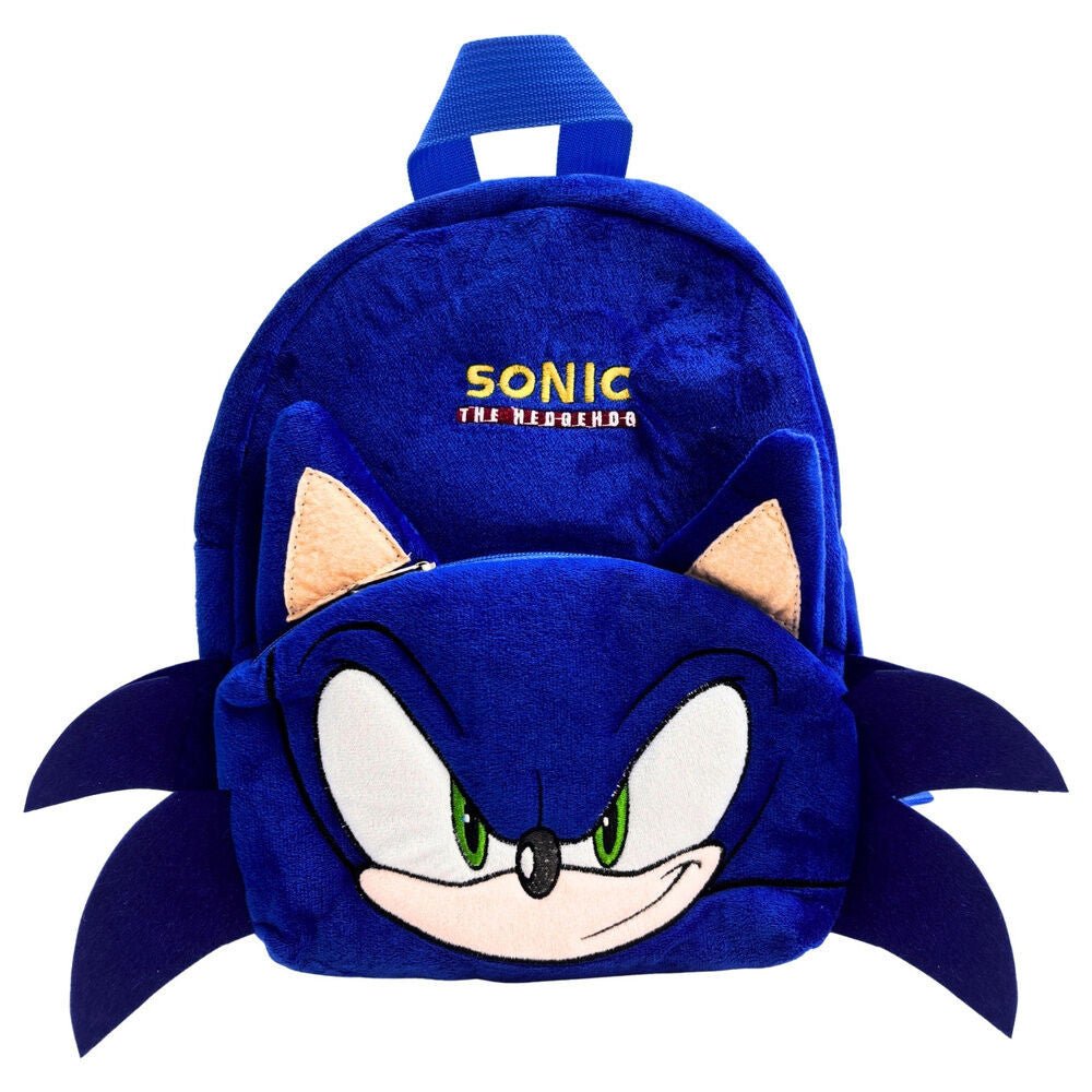 Sonic the Hedgehog Blur Plüsch Kindergartenrucksack für Kinder – 30 x 24 x 8 cm