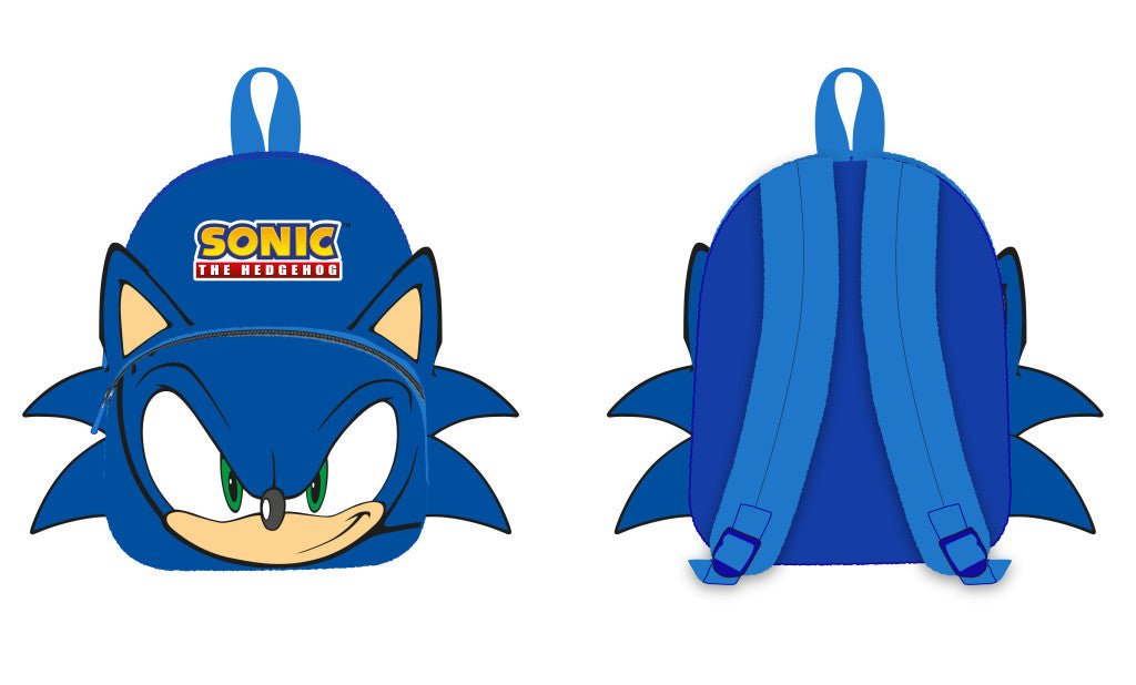 Sonic the Hedgehog Blur Plüsch Kindergartenrucksack für Kinder – 30 x 24 x 8 cm