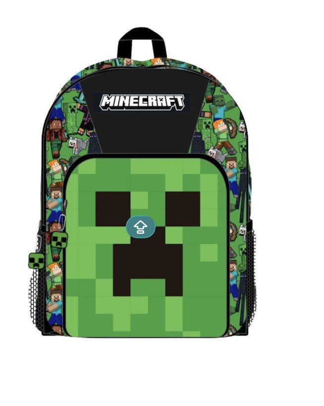 Minecraft Face , Tasche 42 cm Schulranzen für Kinder – 42 × 32 × 16 cm