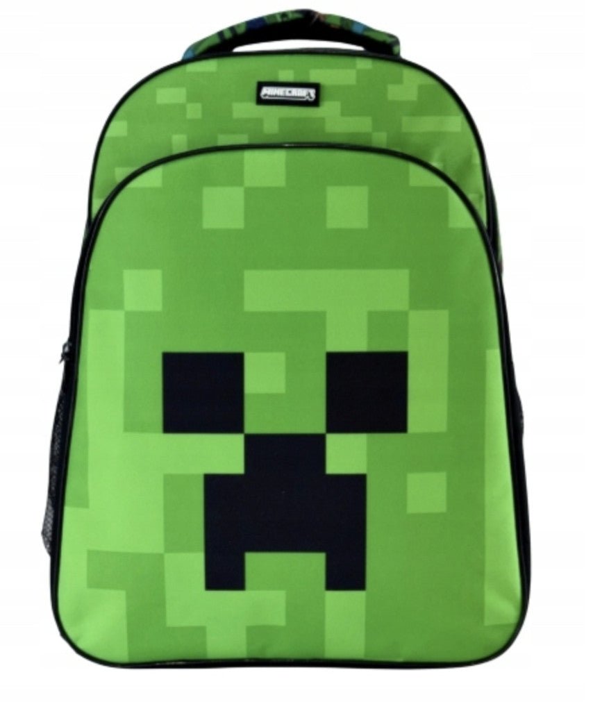 Minecraft Green Face , Tasche 40 cm Schulranzen für Kinder – 40 × 30 × 15 cm
