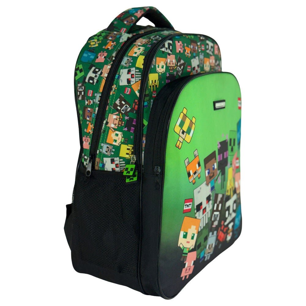 Minecraft Lot of Characters , Tasche 40 cm Schulranzen für Kinder – 40 × 30 × 15 cm