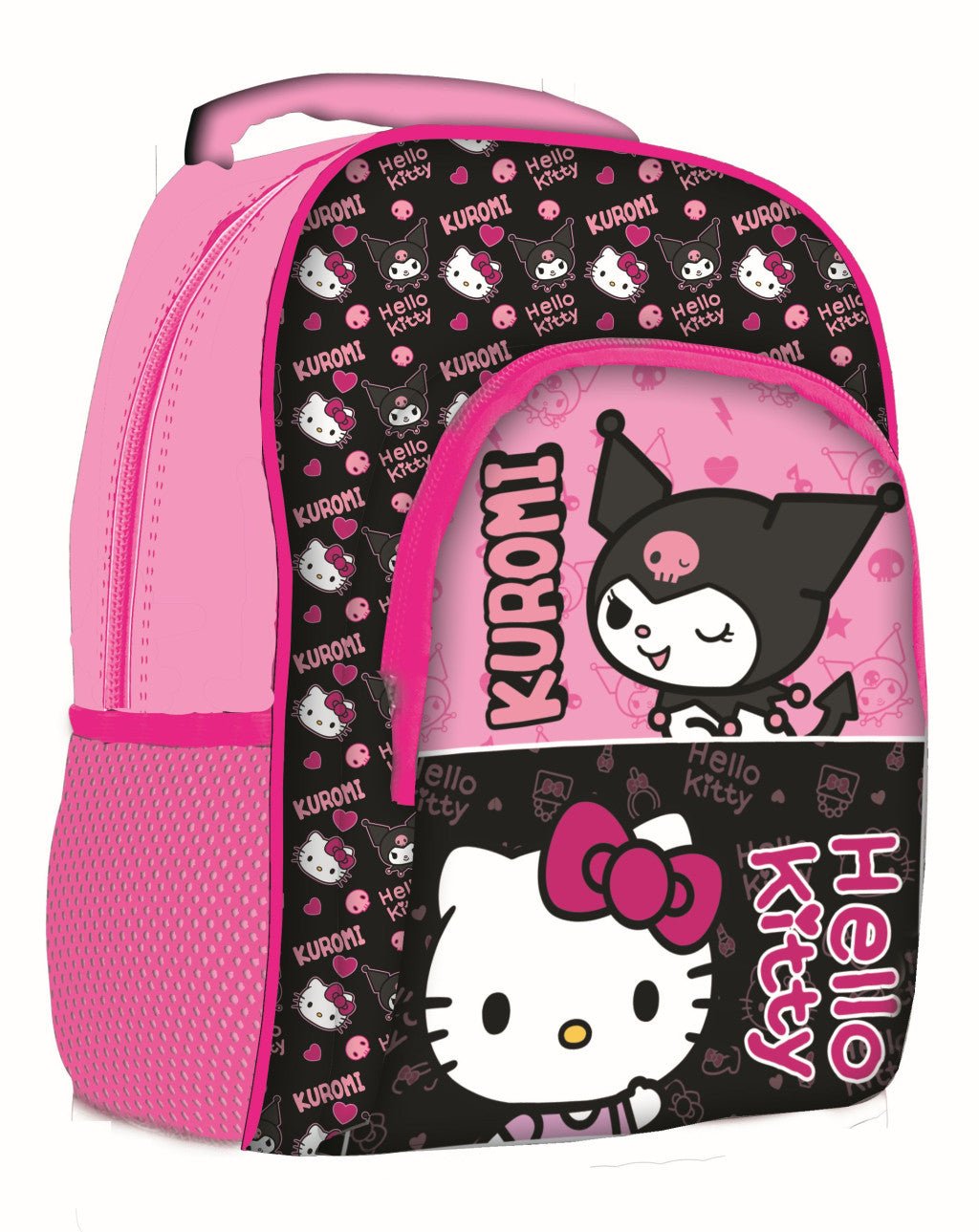 Hello Kitty & Kuromi Pink , Tasche 40 cm Schulranzen für Kinder – 40 × 30 × 17 cm