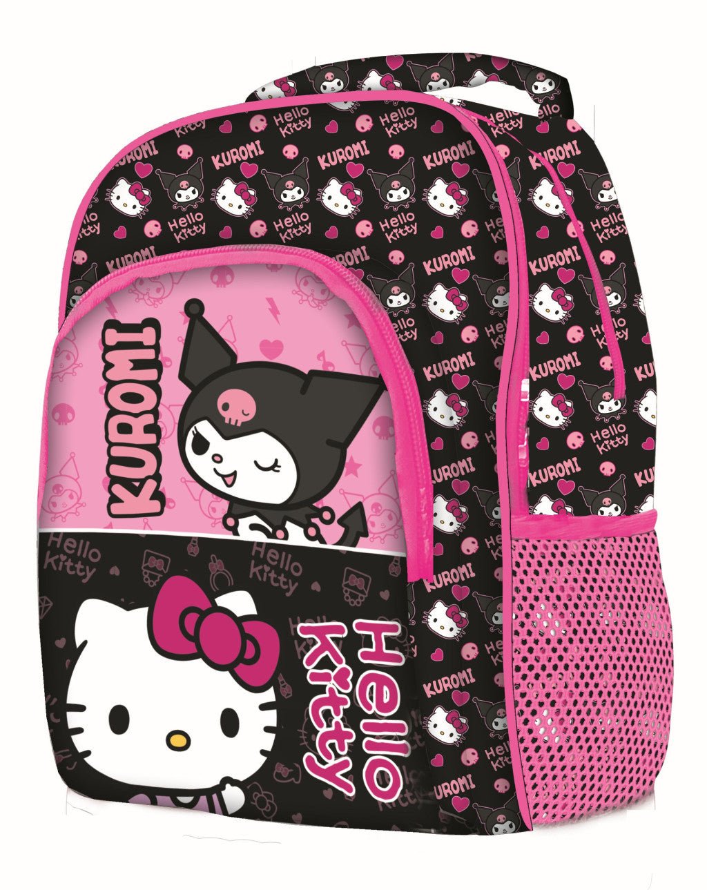 Hello Kitty & Kuromi , Tasche 42 cm Schulranzen für Kinder – 42 × 32 × 16 cm