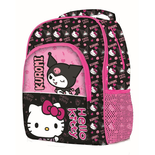 Hello Kitty & Kuromi , Tasche 42 cm Schulranzen für Kinder – 42 × 32 × 16 cm