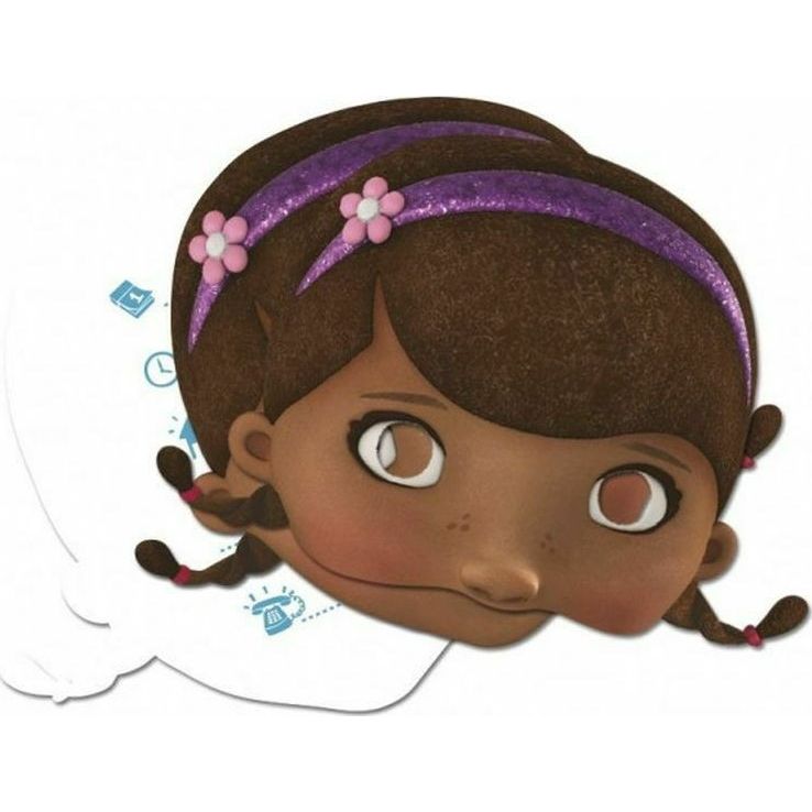 Doc McStuffins Disney Dr. Plüschi 2 in 1 Einladung und Maske 4 Stk