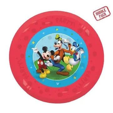Disney Mickey Rock the House micro premium Kunststoffteller 4er-Set Flacher Teller für Kinder aus Kunststoff – 21 cm