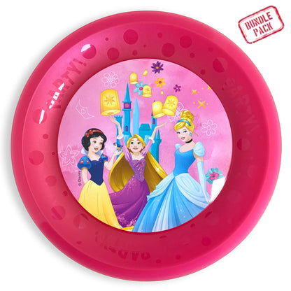 Assiettes plates Disney Princesses Junior Live Your Story micro premium – Lot de 4 assiettes plates en plastique pour enfants – 21 cm