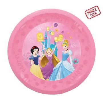 Assiettes plates Disney Princesses Junior Live Your Story micro premium – Lot de 4 assiettes plates en plastique pour enfants – 21 cm