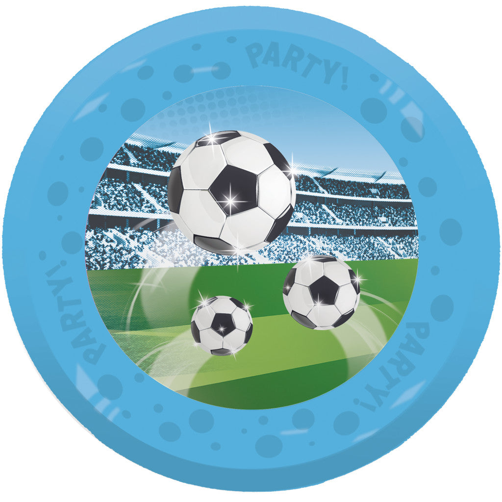 Football Soccer Fans Micro-Premium - 4-piece Plastic Kids Flat Plate Set - 21 cm