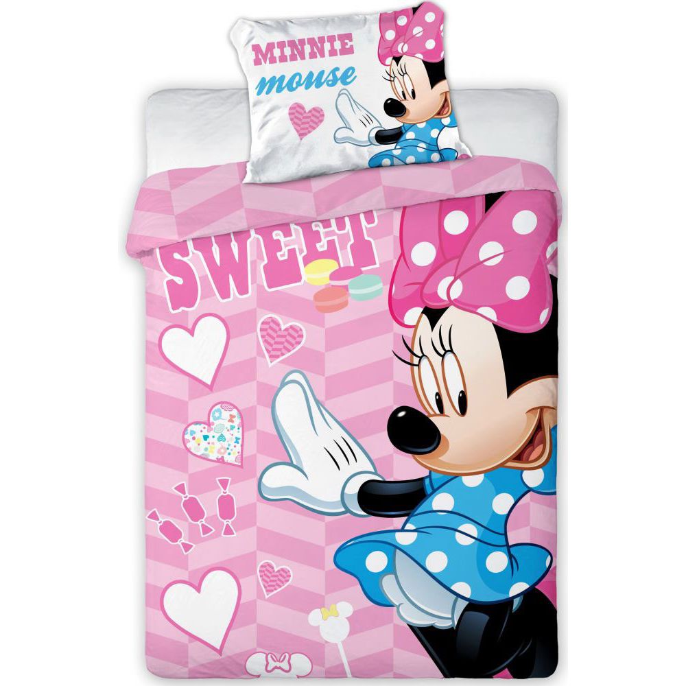 Disney Minnie Sweet Babybettwäsche-Set – 100 × 135 cm + 40 × 60 cm, Baumwolle