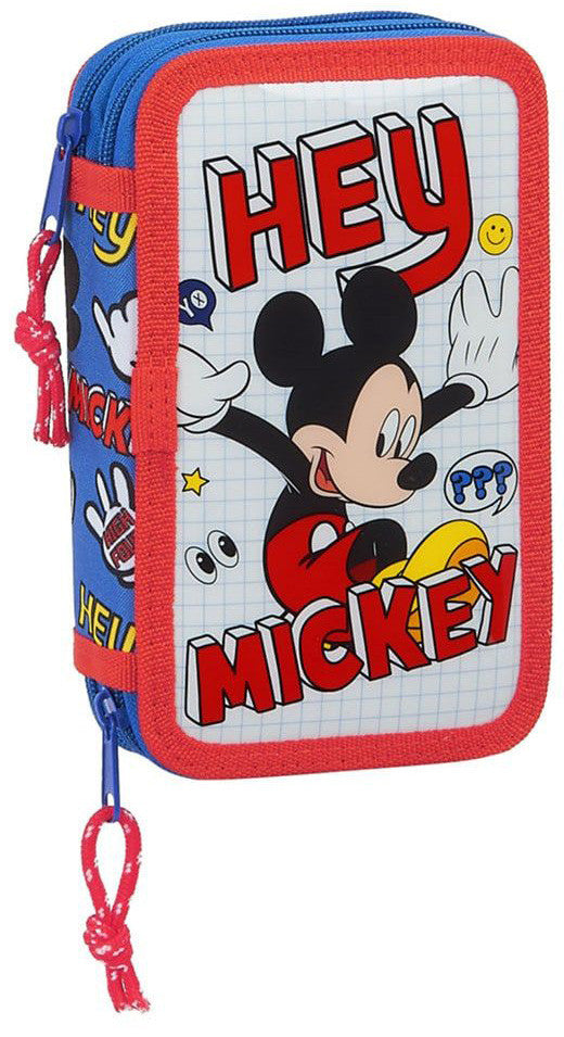 Disney Mickey , 2 Etagen Federmäppchen für Kinder – 12,5 x 4 x 19,5 cm