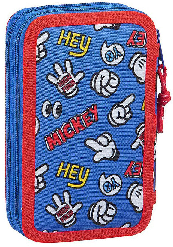 Disney Mickey , 2 Etagen Federmäppchen für Kinder – 12,5 x 4 x 19,5 cm