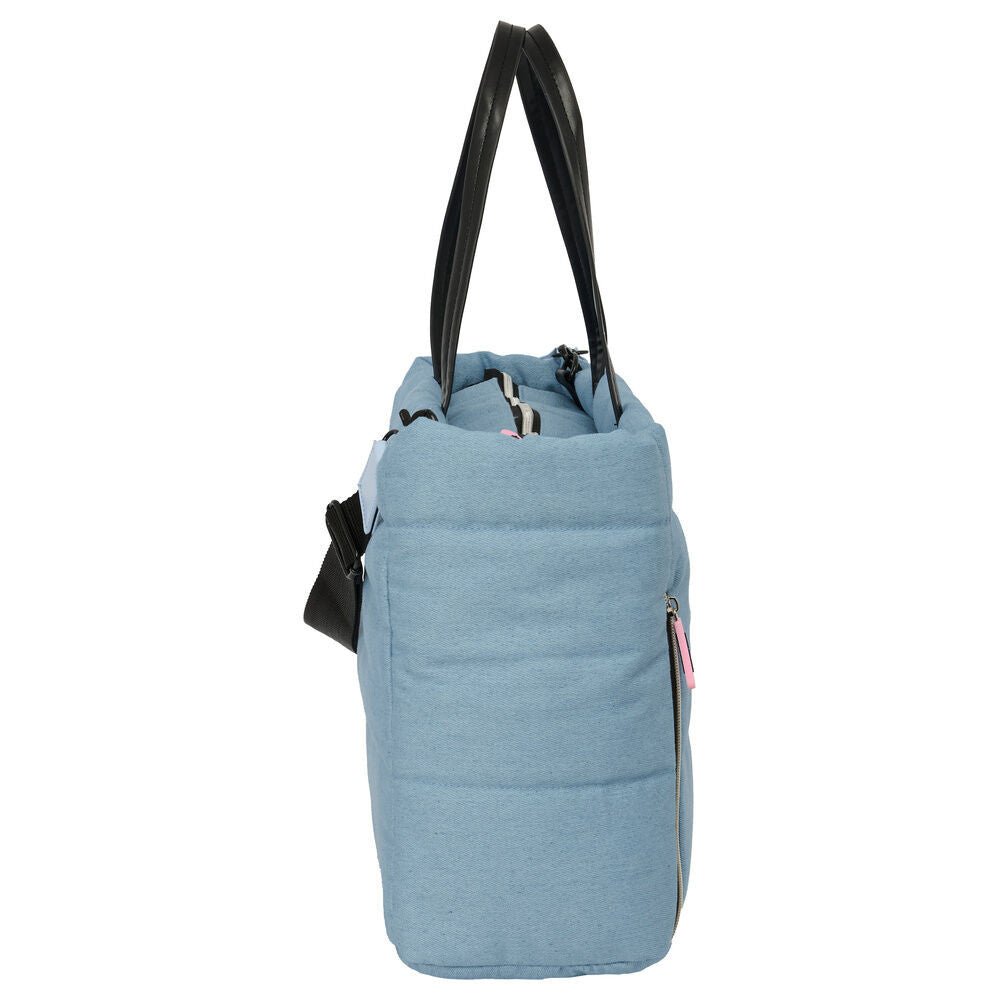 K-pop Demon Hunters Denim Dreams , mit Laptopfach Umhängetasche für Kinder – 40 x 17 x 31 cm