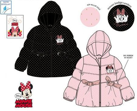 Disney Minnie gefütterte Kinderjacke 3-8 Jahre