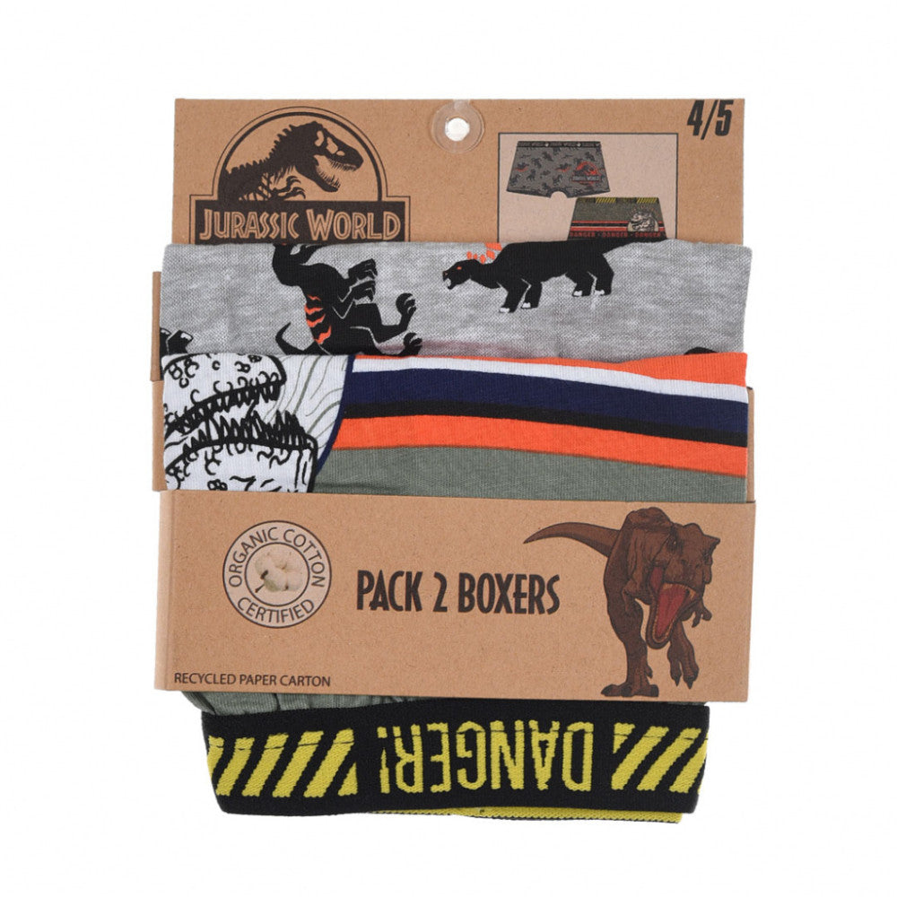 Jurassic World Kinder Boxershorts 2 Stück/Packung