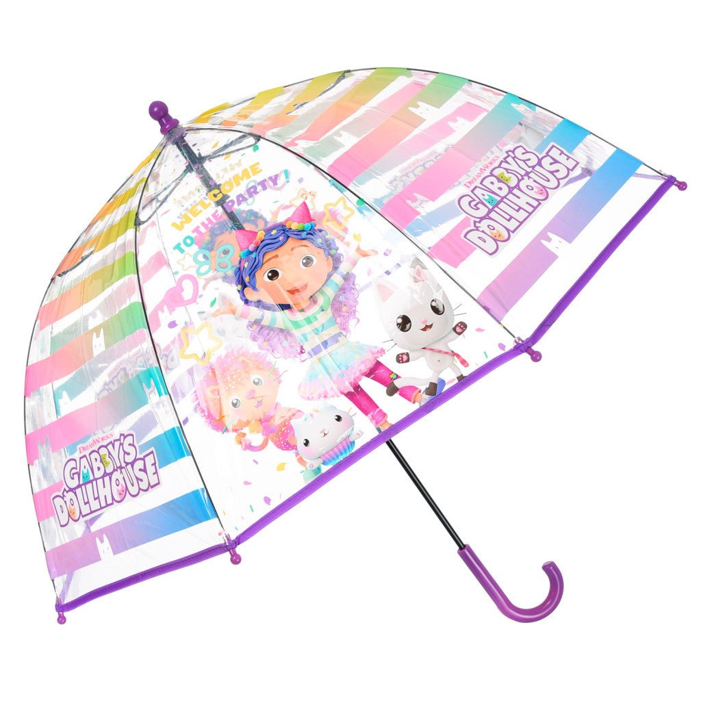 Gabby's Dollhouse Welcome Transparenter Kinderregenschirm für Kinder – 72 cm